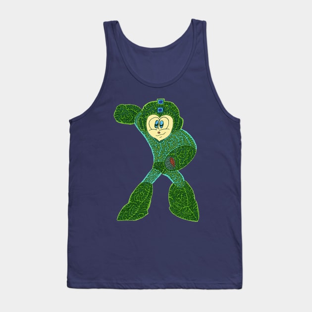 Leaf Man - Mega Man Tank Top by NightserFineArts